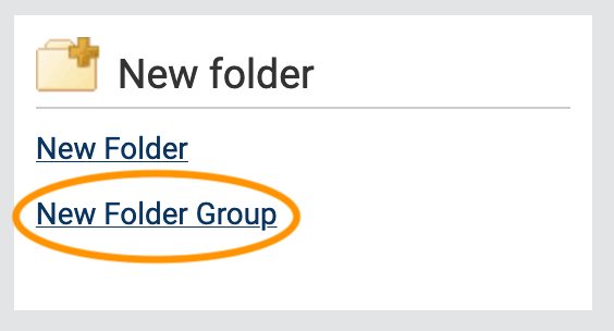New folder group